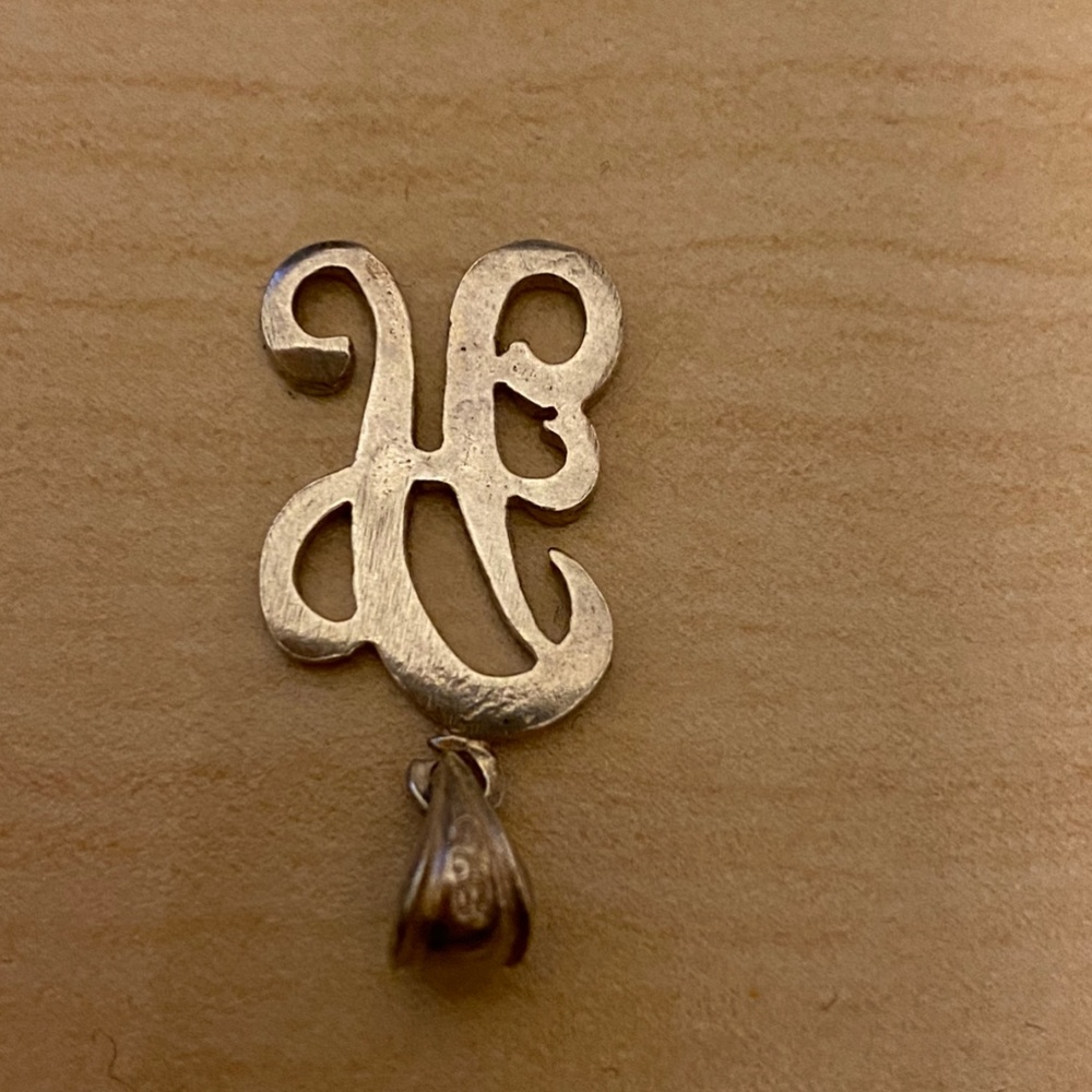 Vintage 925 Sterling Silver Initial A Pendant ✵ 2g - Picture 2 of 7